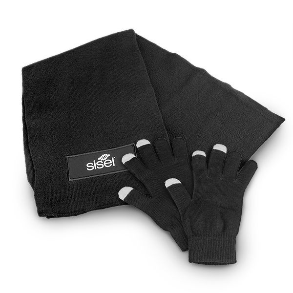 Fleece Scarf and Gloves Set - 