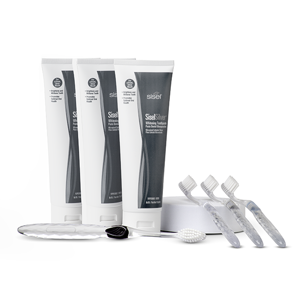 SiselSilver™ Whitening Toothpaste and Brush Pack - 