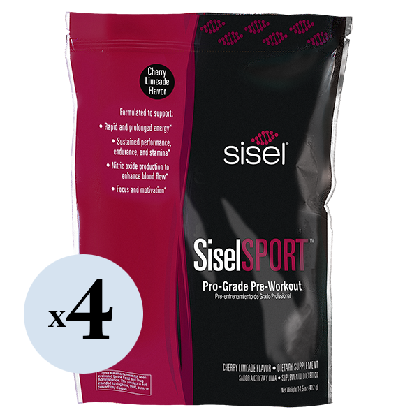 SiselSPORT™ Cherry Limeade (4 Pack) - Pro-Grade Pre-Workout