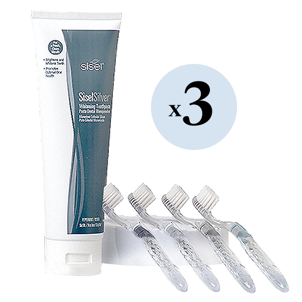 SiselSilver™ Whitening Toothpaste and Brush Pack - 