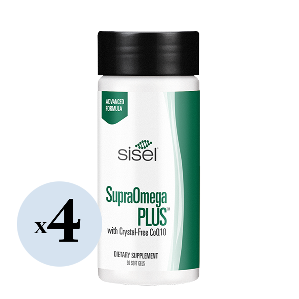 SupraOmega PLUS™ (4 Pack) - With Crystal-Free CoQ10